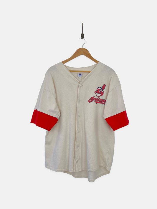 1995 Cleveland Indians MLB USA Made Vintage Baseball Jersey Size M-L