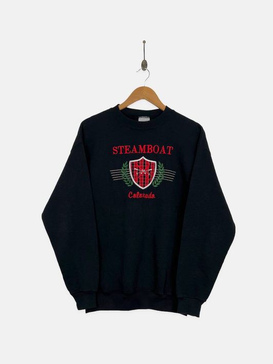 90's Steamboat Colorado USA Made Embroidered Vintage Sweatshirt Size 10-12