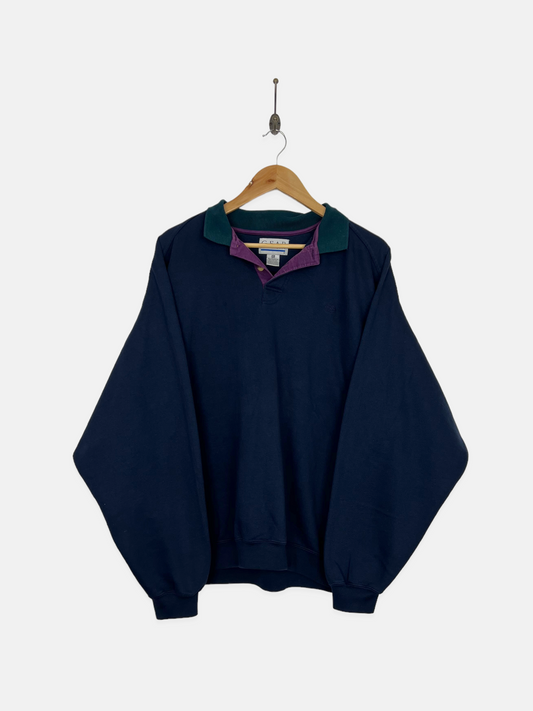 90's Pfizer Embroidered Vintage Collared Sweatshirt Size L