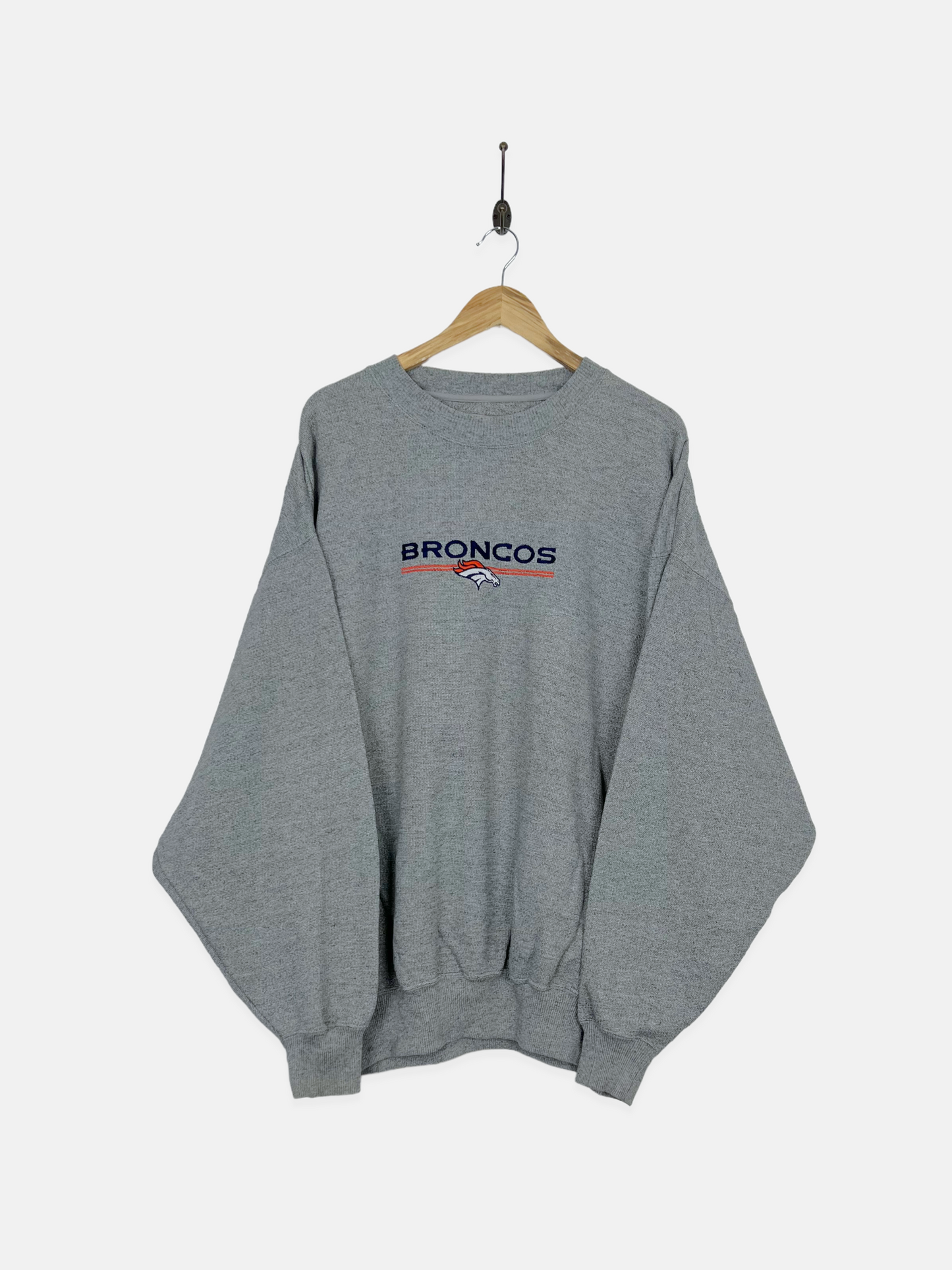 90's Denver Broncos NFL Embroidered Vintage Sweatshirt Size 2-3XL