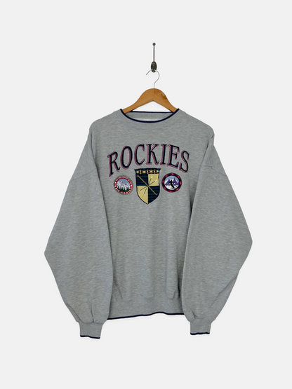 90's Rockies Embroidered Vintage Sweatshirt Size XL