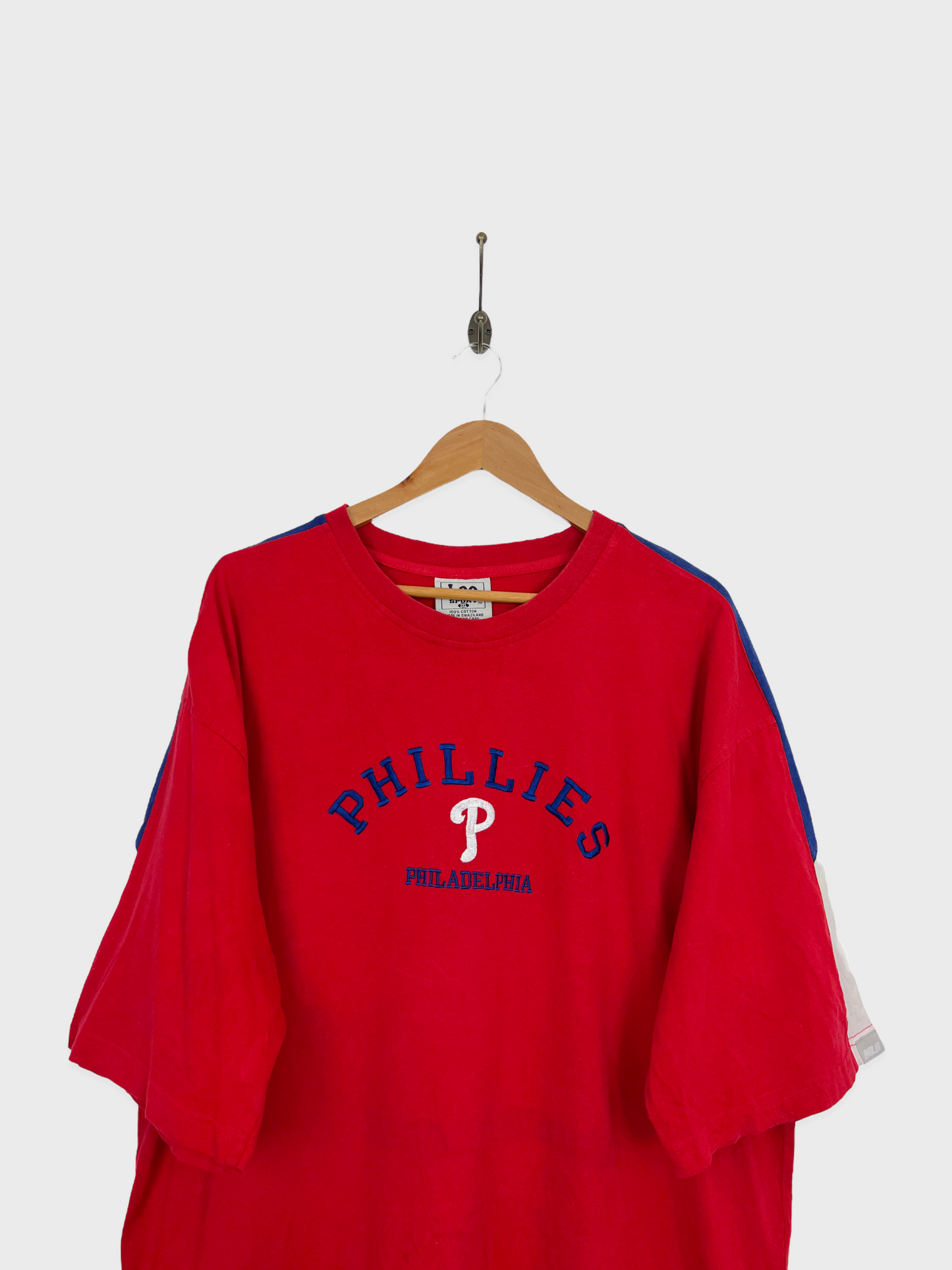 90's Philadelphia Phillies MLB Embroidered Vintage T-Shirt Size 2-3XL