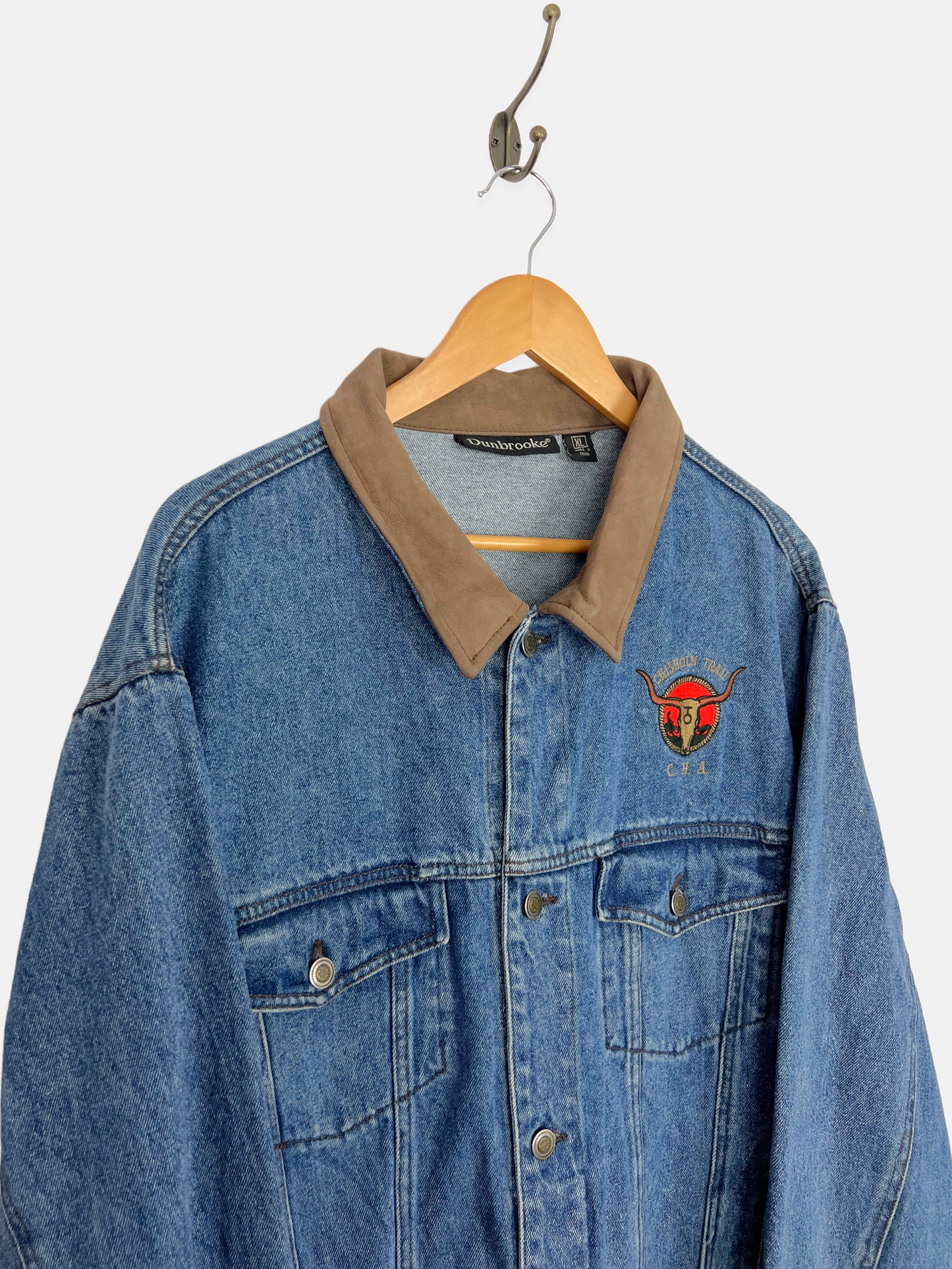 90's Chisholm Trail Embroidered Vintage Denim Jacket Size XL