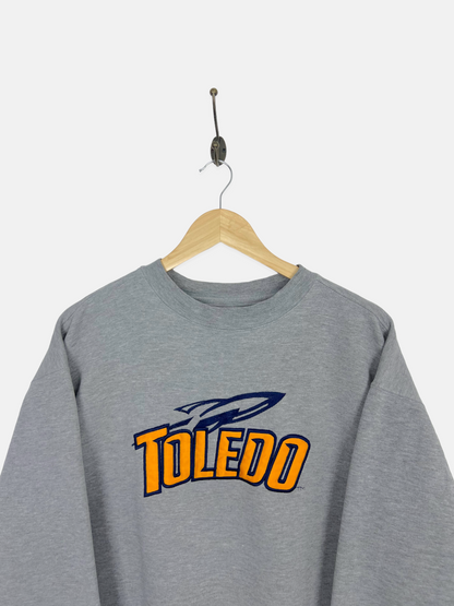 90's Toledo Rockets Embroidered Vintage Sweatshirt Size L