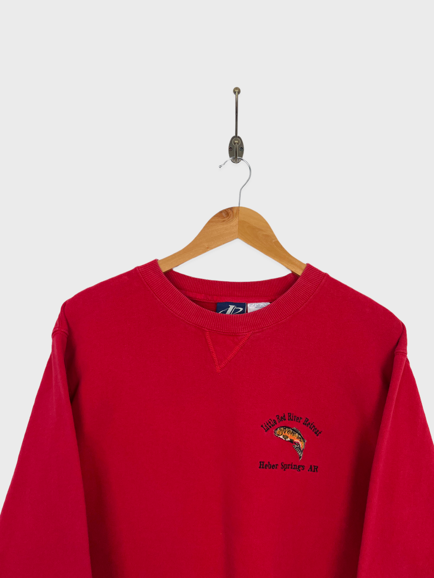 90's Little Red River Retreat Embroidered Vintage Sweatshirt Size 10