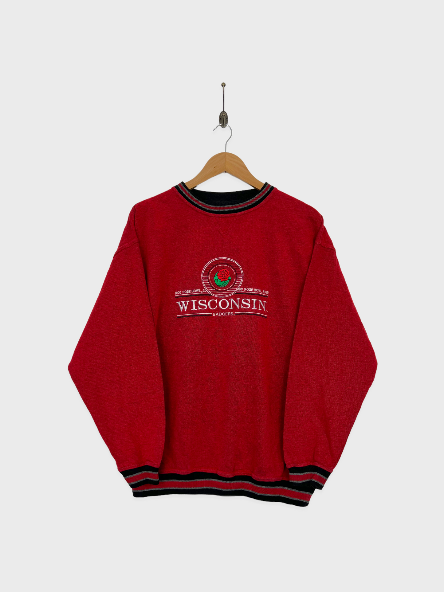 2000 Wisconsin Badgers Embroidered Vintage Sweatshirt Size 12