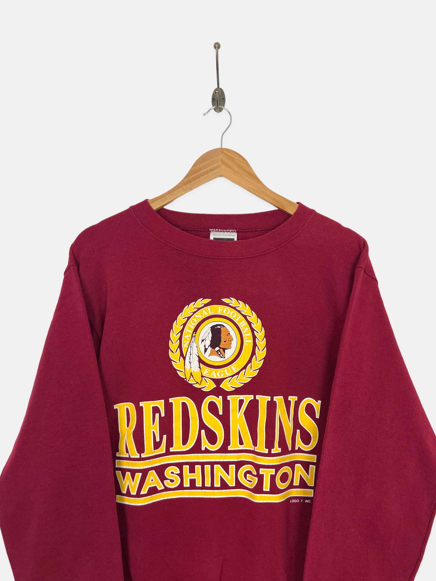 90's Washington Redskins NFL USA Made Vintage Sweatshirt Size 8