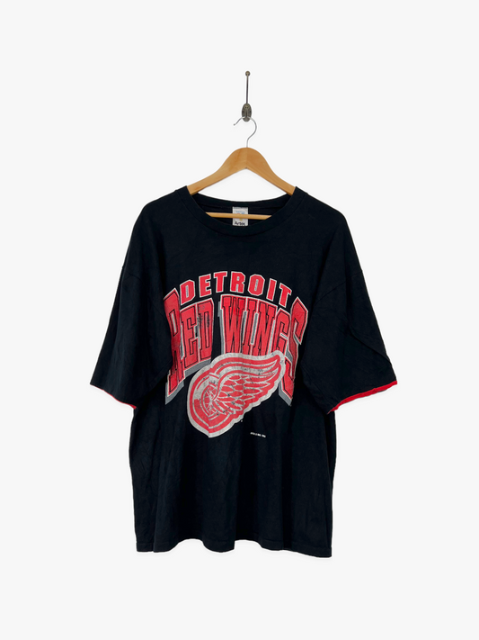 1992 Detroit Red Wings NHL USA Made Vintage T-Shirt Size L-XL