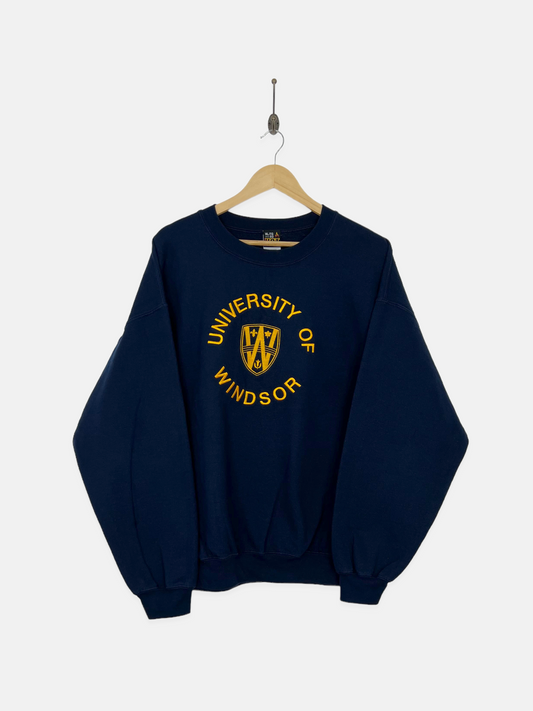 90's Windsor University Embroidered Vintage Sweatshirt Size M-L