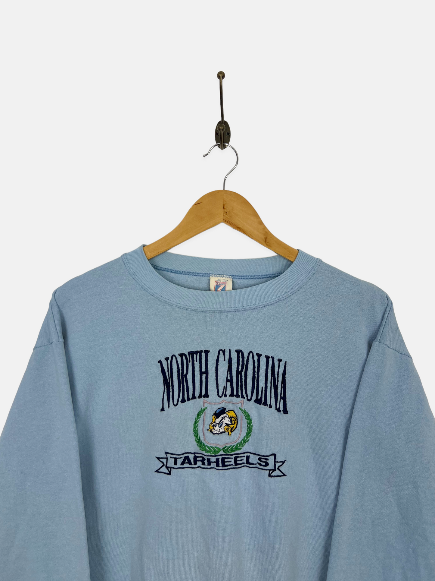 90's North Carolina Tarheels USA Made Embroidered Vintage Sweatshirt Size 6-8