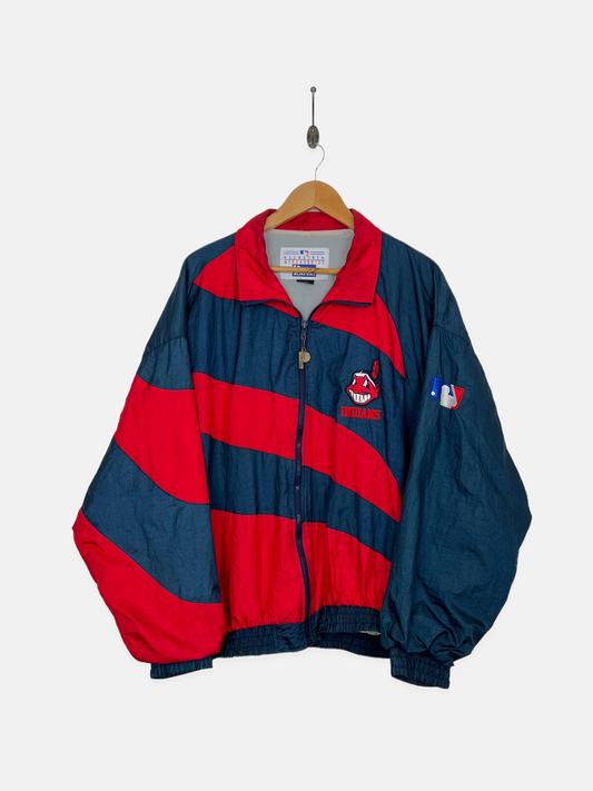 90's Cleveland Indians MLB Embroidered Vintage Jacket Size M-L
