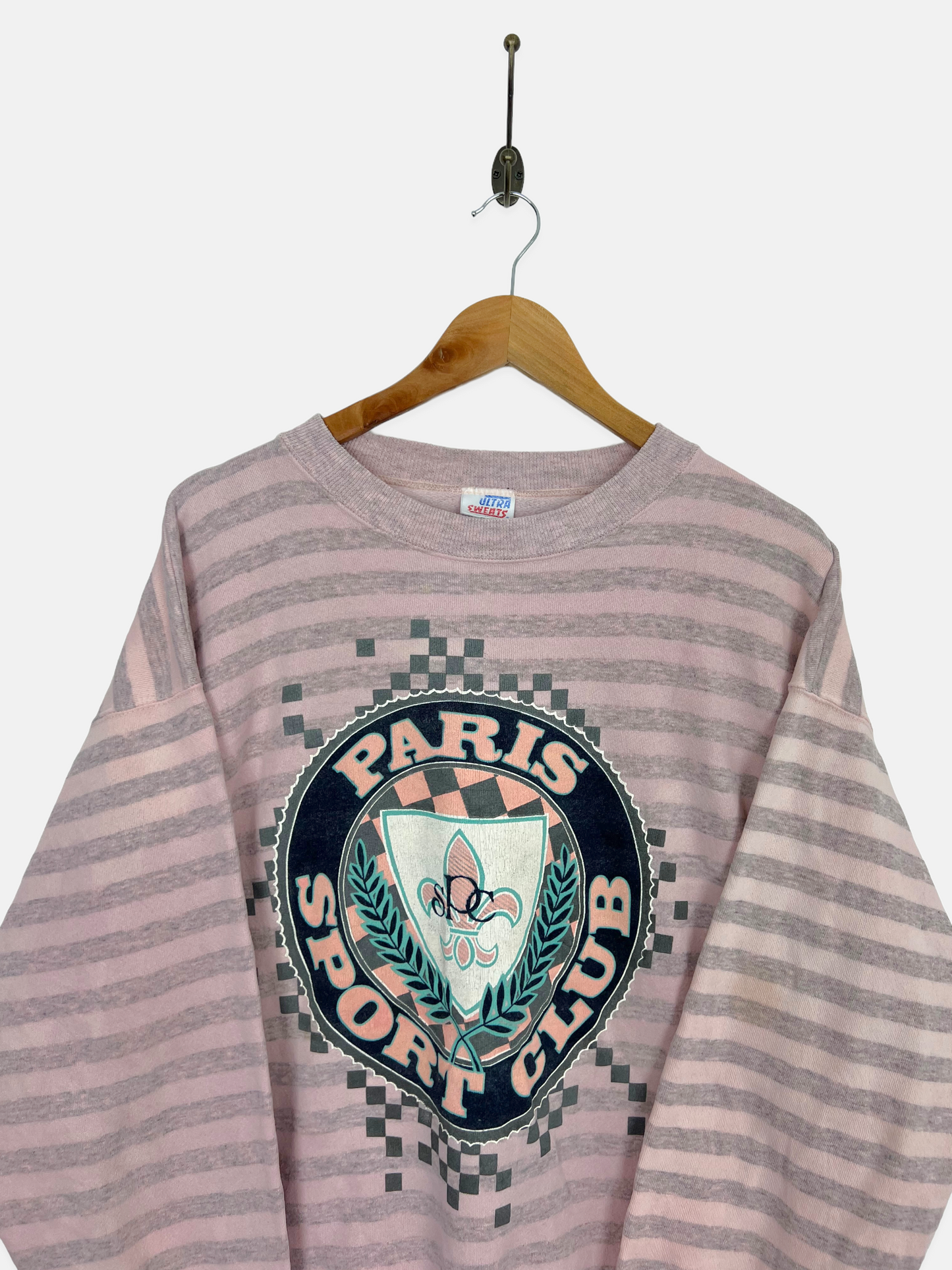 90's Paris Sport Club USA Made Vintage Sweatshirt Size M