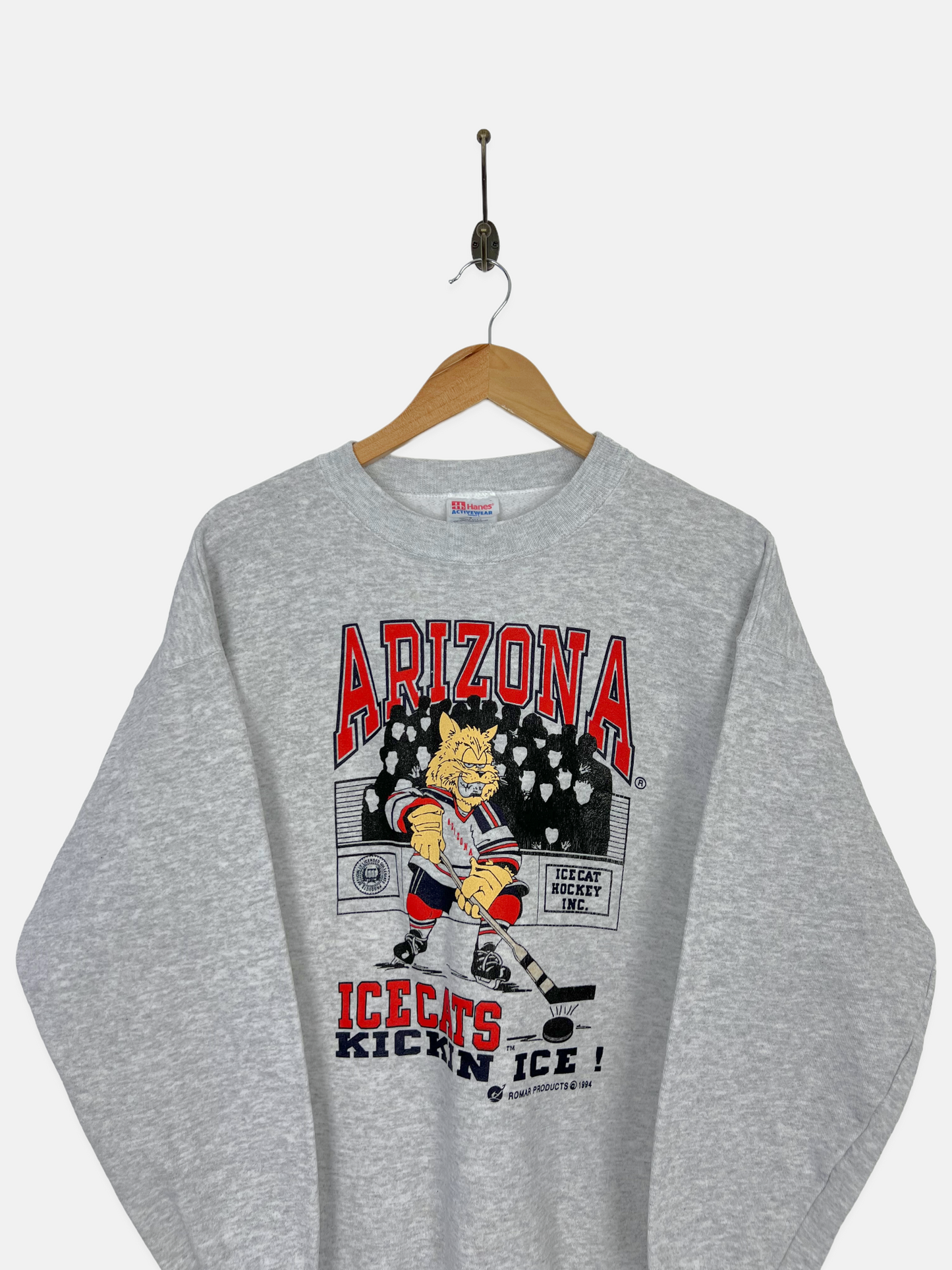 1994 Arizona Wildcats Hockey USA Made Vintage Sweatshirt Size 10