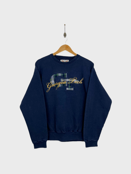90's Georgia Tech USA Made Embroidered Vintage Sweatshirt Size 8