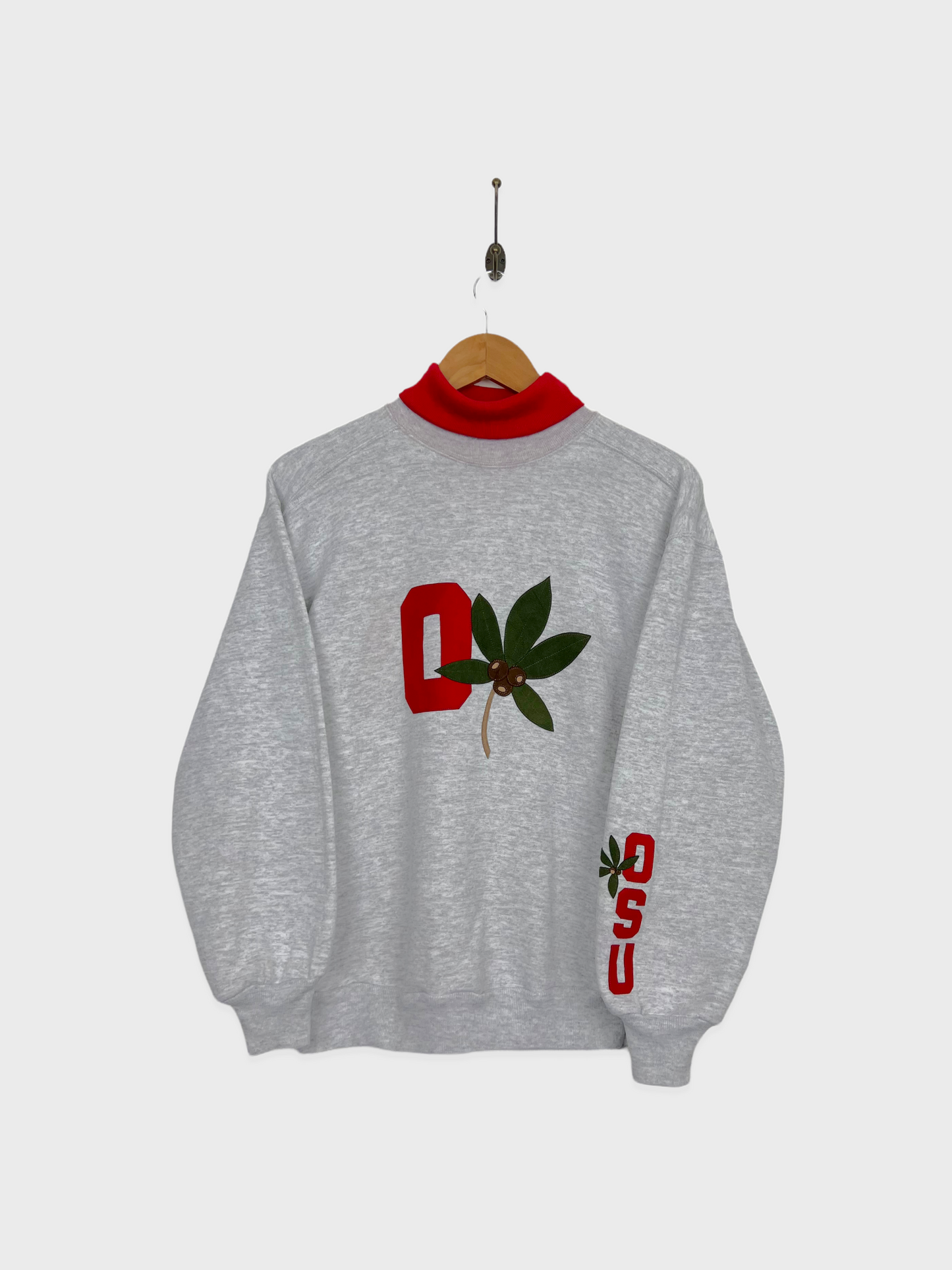 90's Ohio State Embroidered Vintage Turtle-Neck Sweatshirt Size 8-10