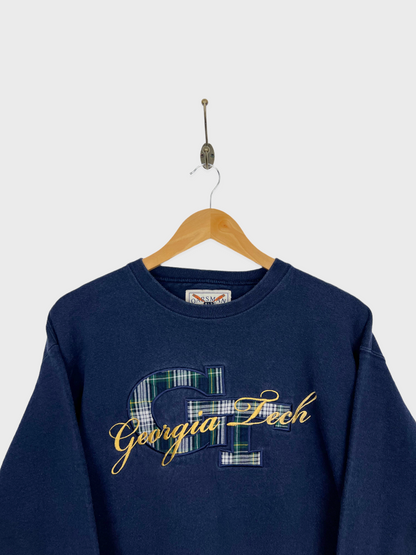 90's Georgia Tech USA Made Embroidered Vintage Sweatshirt Size 8