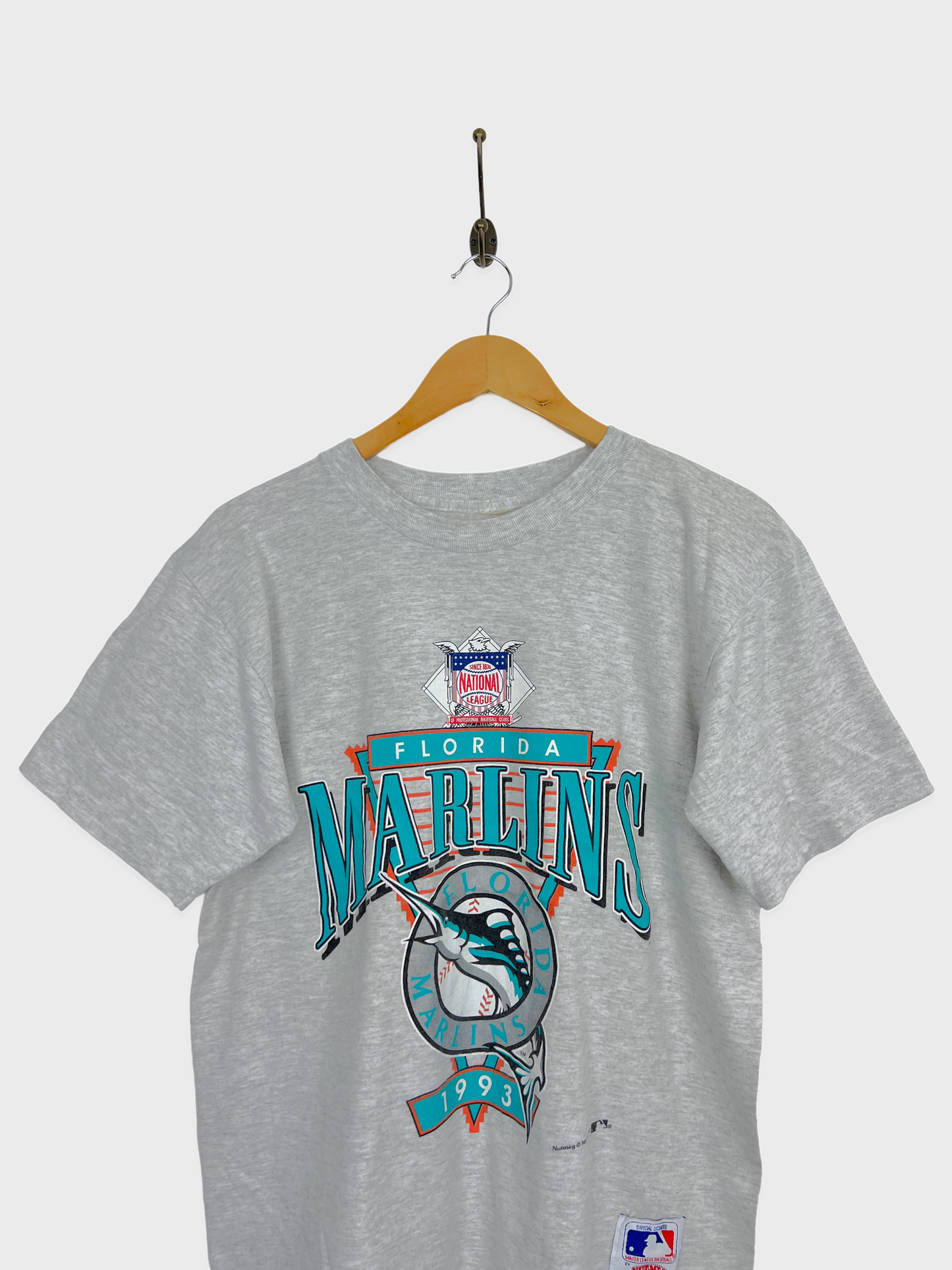 1993 Florida Marlins MLB USA Made Vintage T-Shirt Size 8