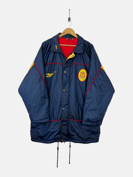 1997-1999 Liverpool Reebok Embroidered Bench Jacket Size XL
