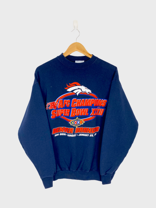 1998 Denver Broncos USA Made NFL Vintage Sweatshirt Size 10