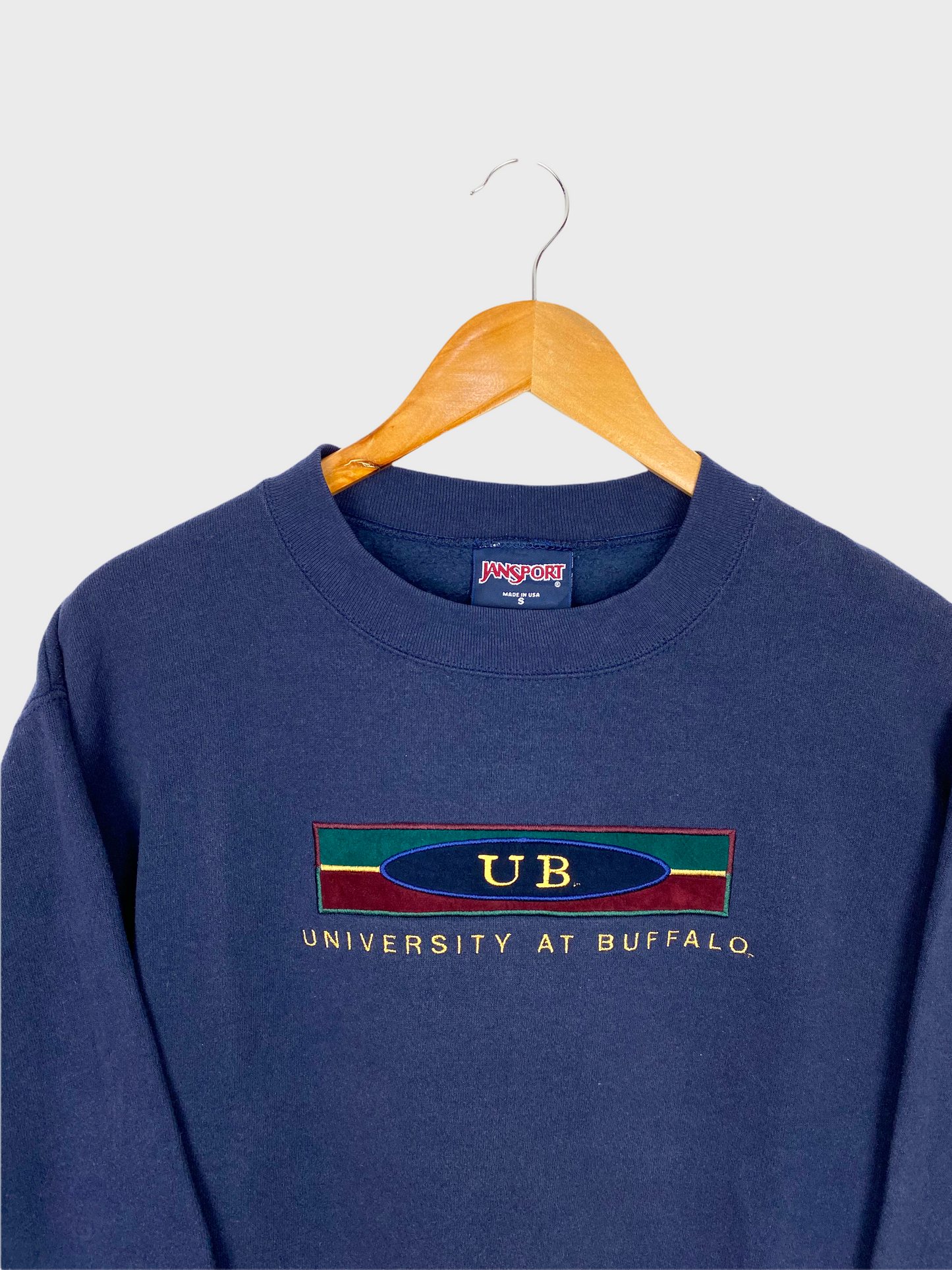 90's Buffalo Uni Embroidered USA Made Jansport Vintage Sweatshirt Size 6-8