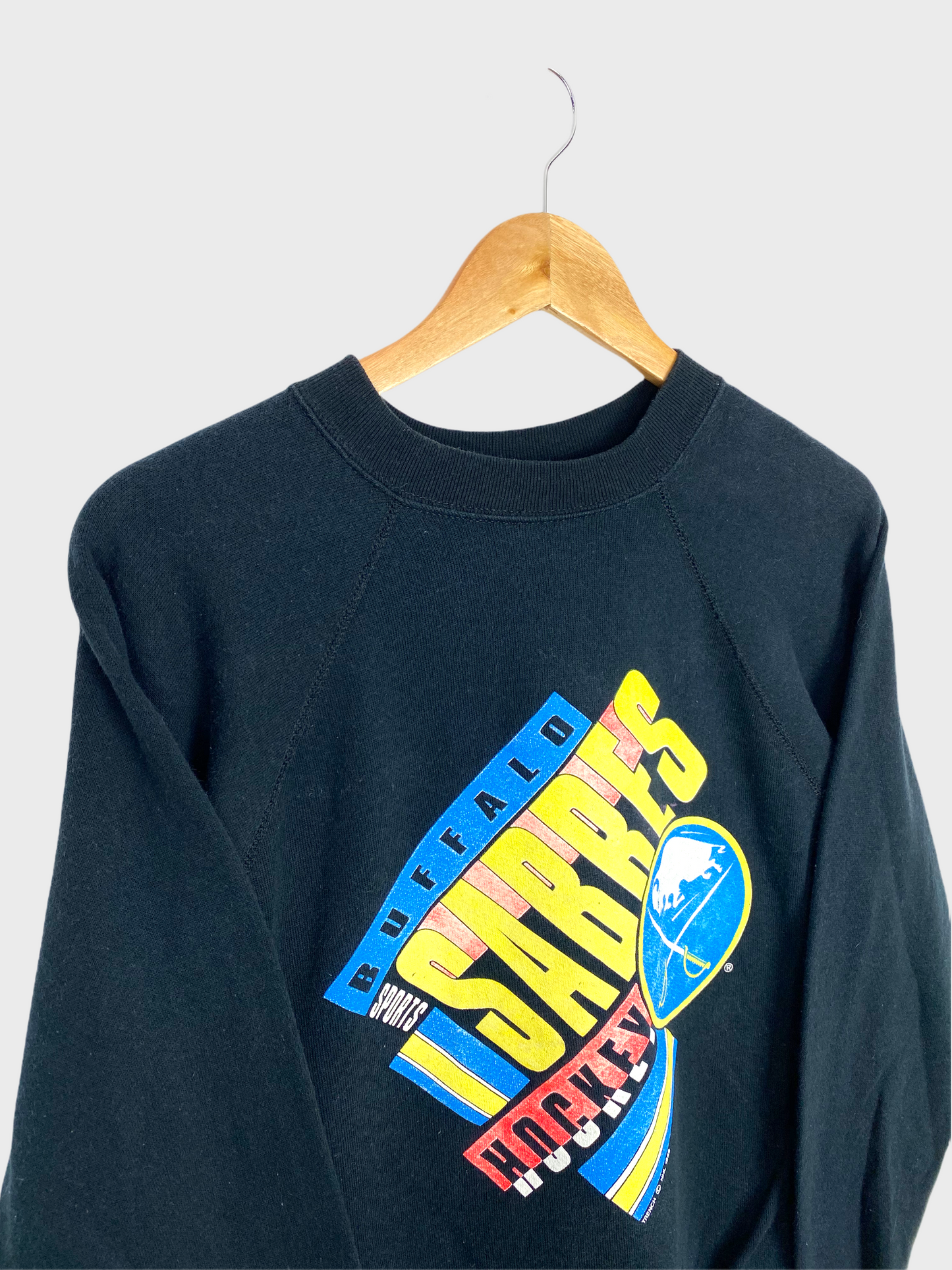 1989 Buffalo Sabres USA Made Light NHL Vintage Sweatshirt Size 6