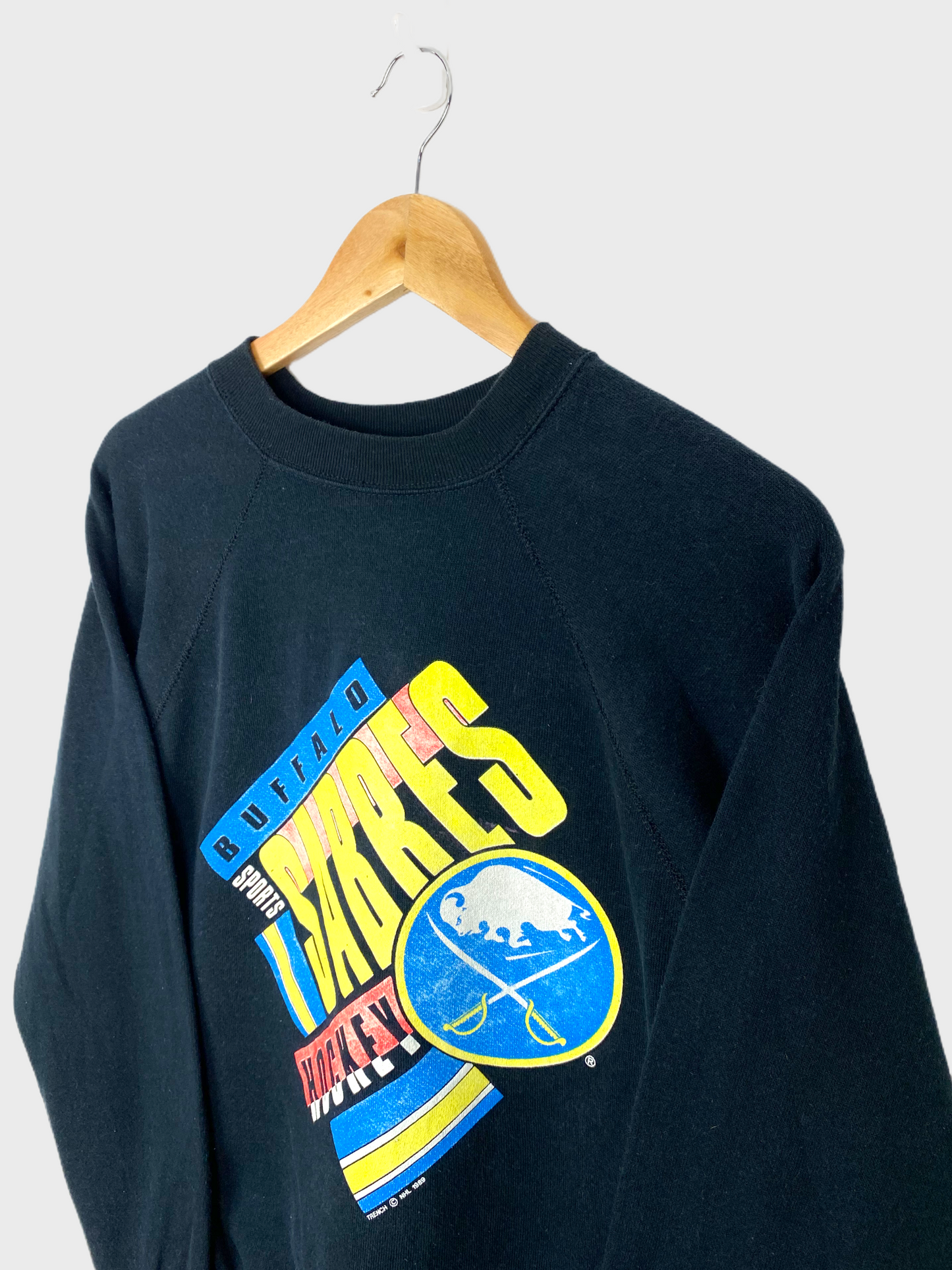 1989 Buffalo Sabres USA Made Light NHL Vintage Sweatshirt Size 6