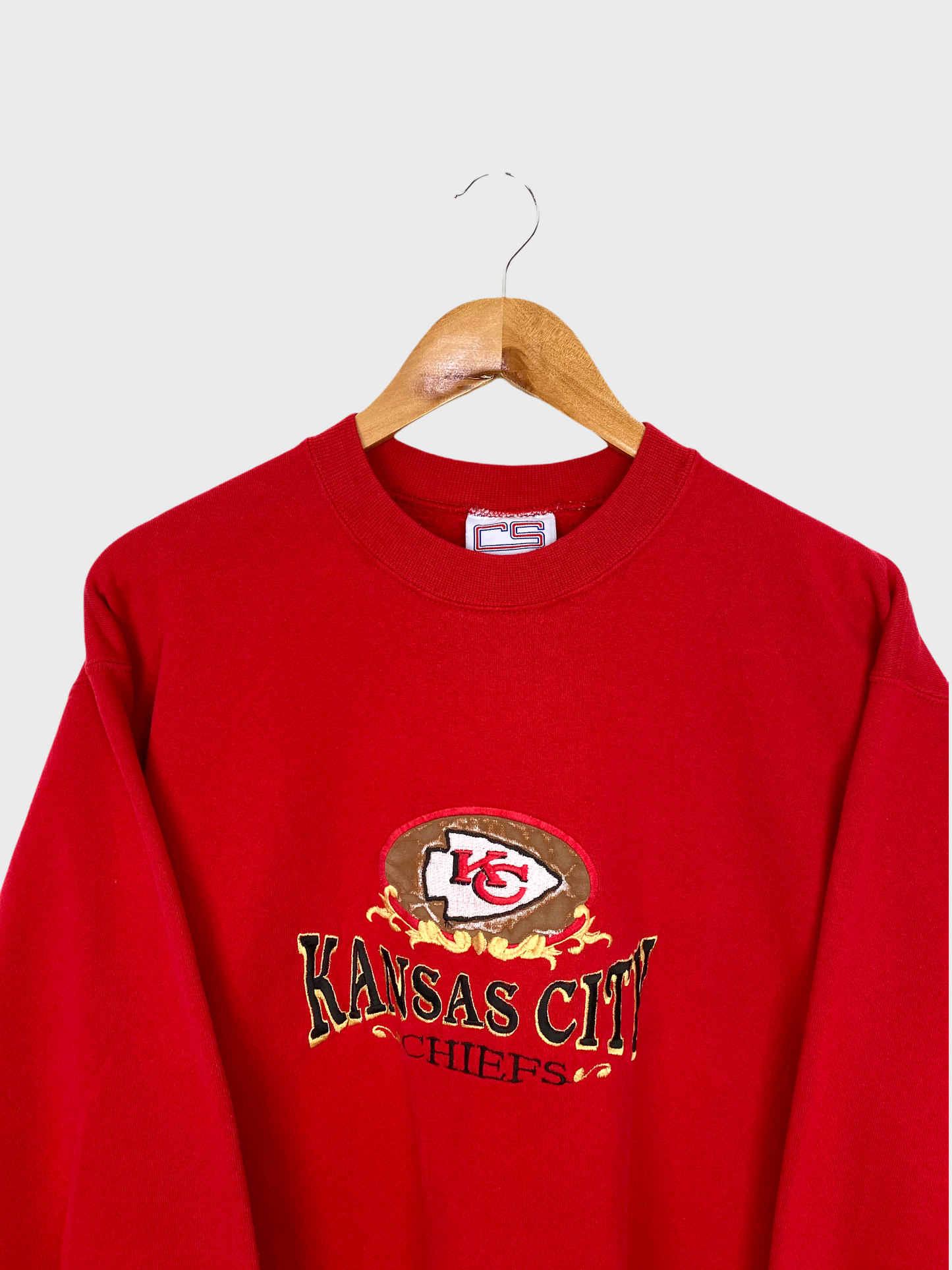 90's Chiefs NFL USA Made Embroidered Vintage Sweatshirt Size 10
