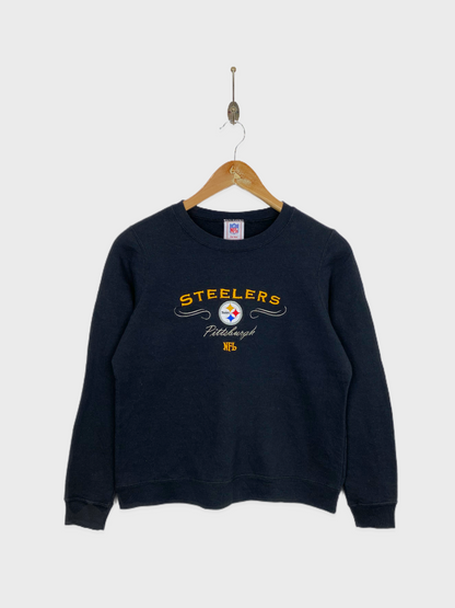 90's Pittsburgh Steelers NFL Embroidered Light Vintage Sweatshirt Size 4-6