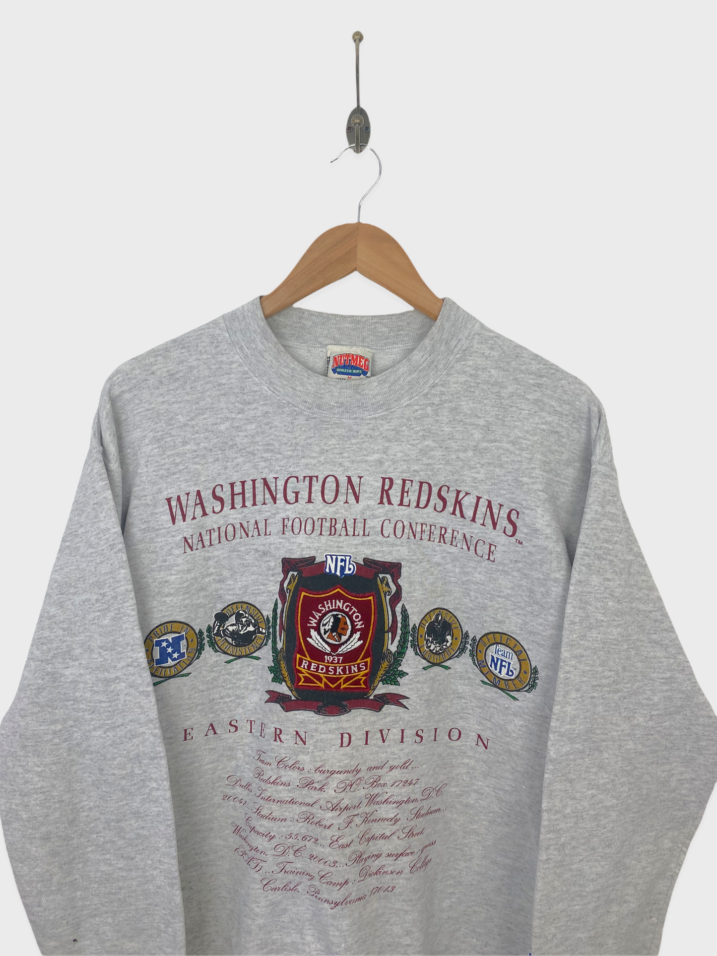 90's Washington Redskins NFL USA Made Vintage Sweatshirt Size 10