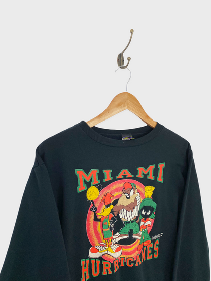 1993 Warner Bro's Miami Hurricanes USA Made Light Vintage Sweatshirt Size 6