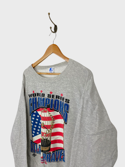 1995 Atlanta Braves MLB USA Made Vintage Sweatshirt Size L