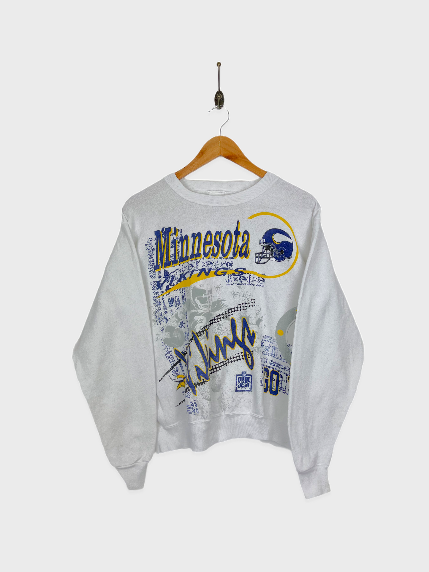90's Minnesota Vikings NFL USA Made Vintage Sweatshirt Size 6
