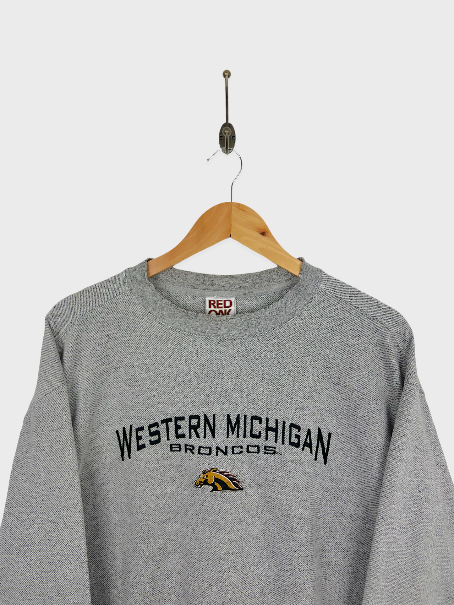90's Western Michigan Broncos Embroidered Vintage Sweatshirt Size M-L