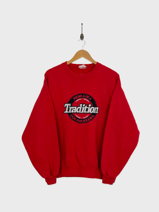 90's Nebraska Cornhuskers Embroidered Vintage Sweatshirt Size M