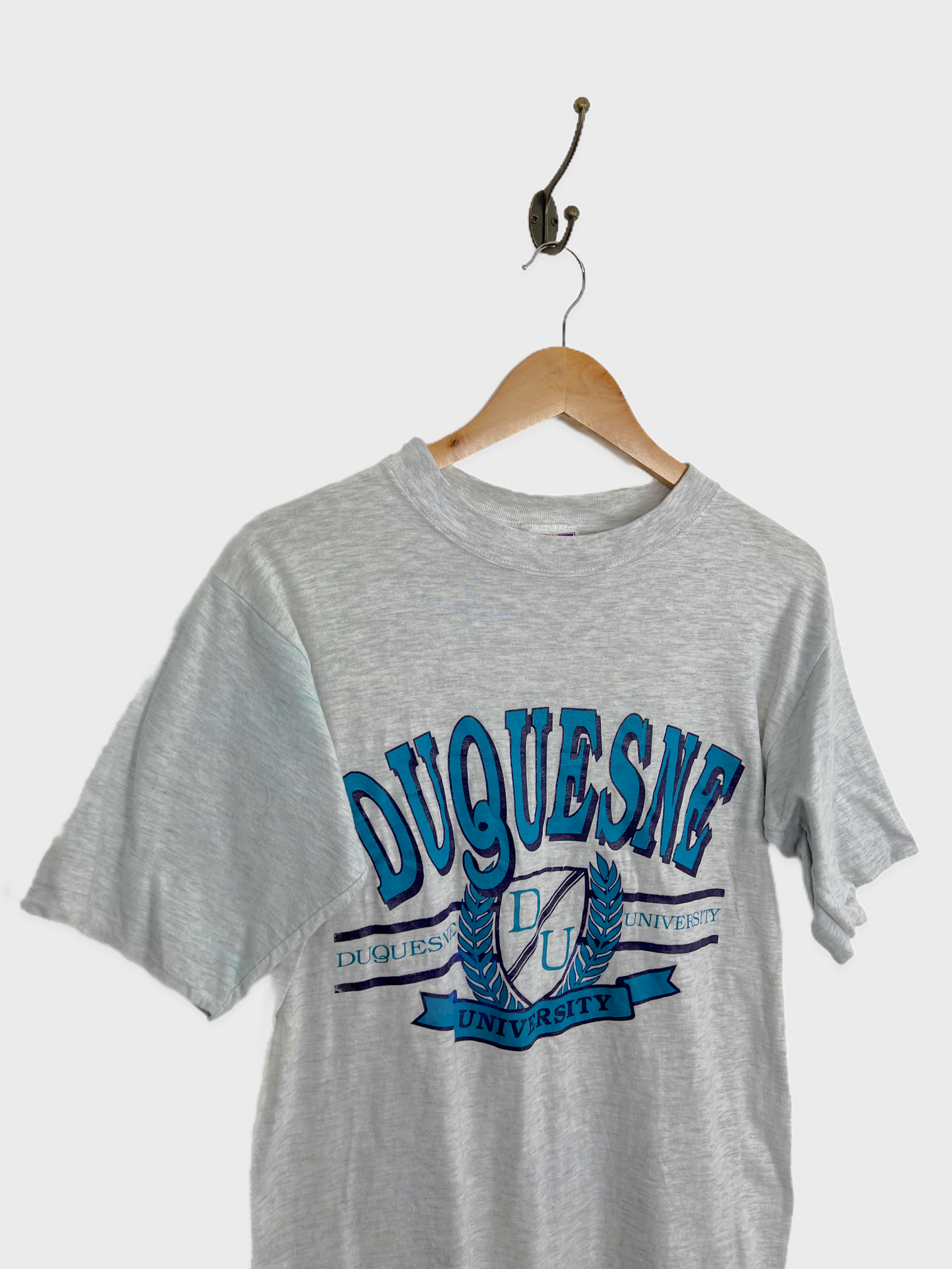 90's Duquesne University USA Made Vintage T-Shirt Size 8