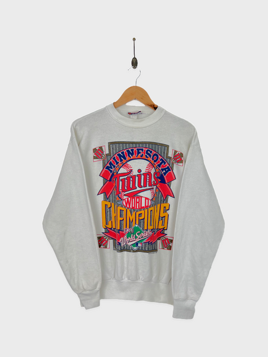 1991 Minnesota Twins MLB USA Made Light Vintage Sweatshirt Size 8