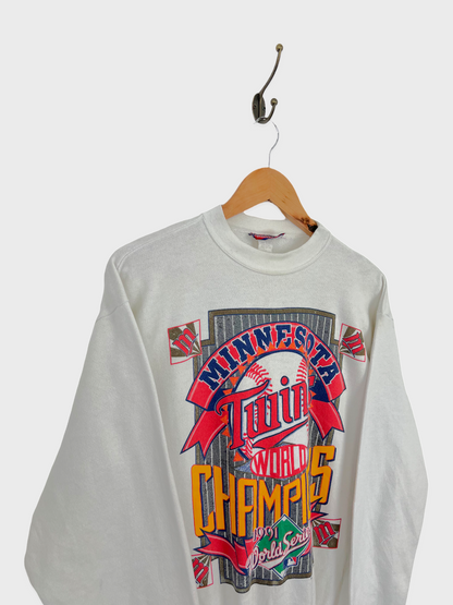 1991 Minnesota Twins MLB USA Made Light Vintage Sweatshirt Size 8