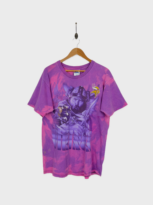 90's Minnesota Vikings NFL USA Made Tie-Dye Vintage T-Shirt Size L