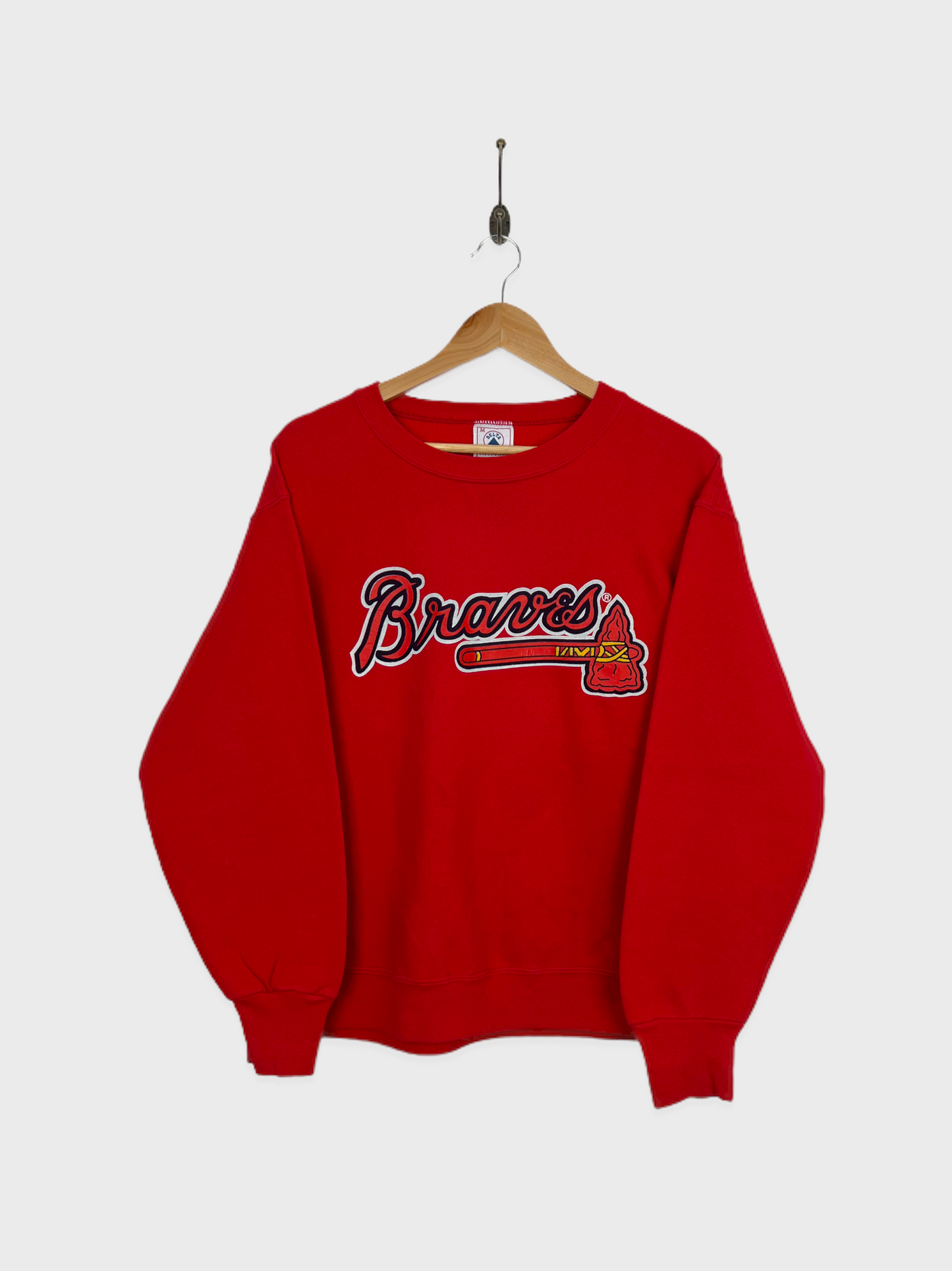 90's Atlanta Braves MLB USA Made Vintage Sweatshirt Size 8