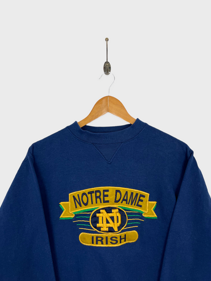 90's Notre Dame Embroidered Vintage Sweatshirt Size 8