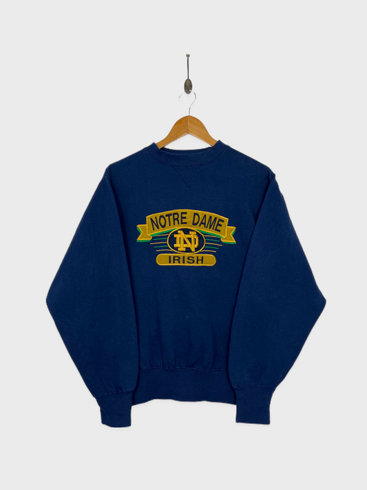 90's Notre Dame Embroidered Vintage Sweatshirt Size 8