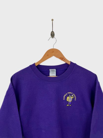 90's Garfield Public Embroidered Vintage Sweatshirt Size 6-8