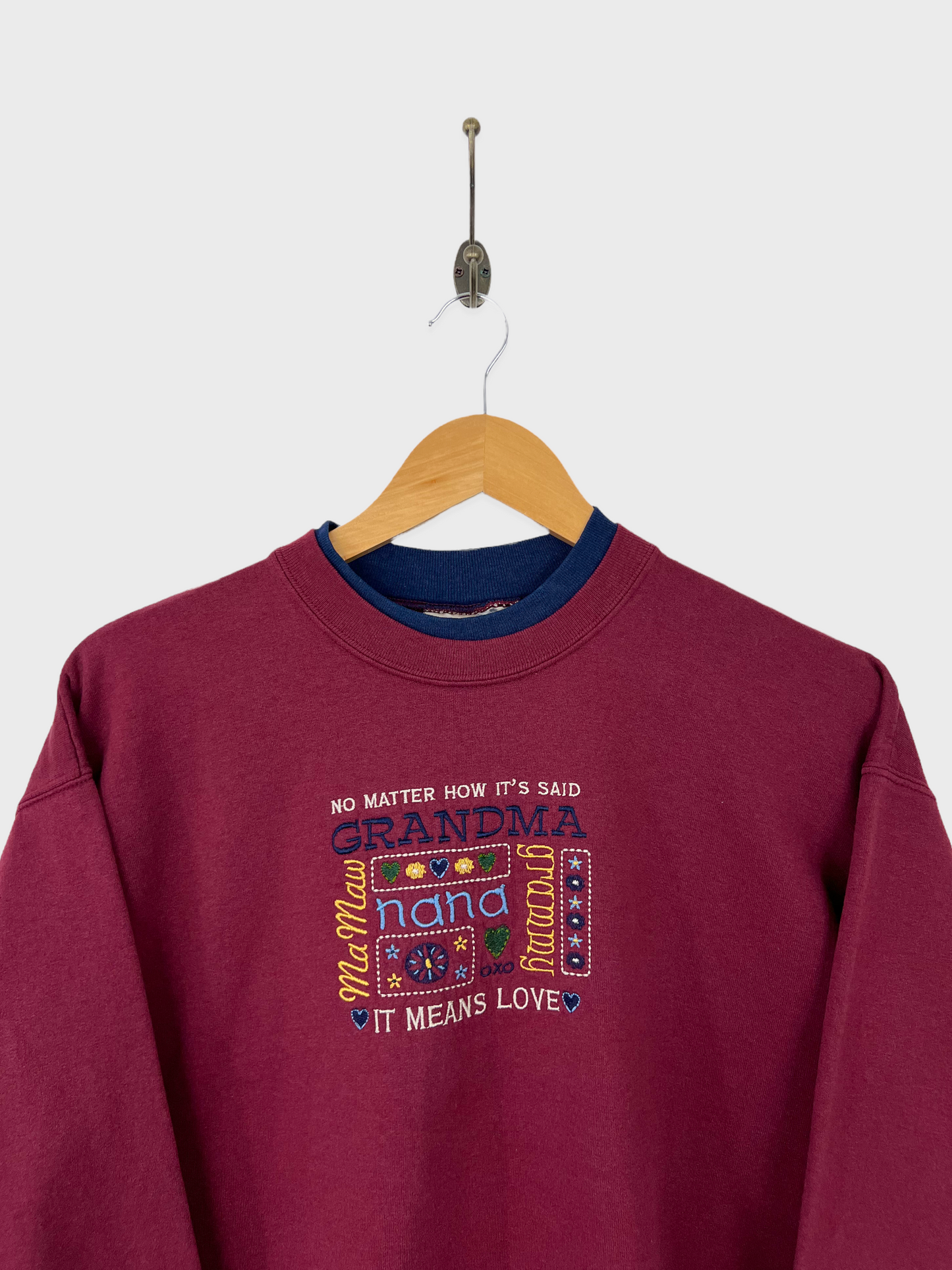 90's Grandma Embroidered Vintage Sweatshirt Size 8