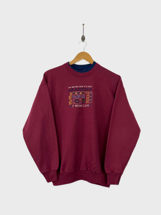 90's Grandma Embroidered Vintage Sweatshirt Size 8