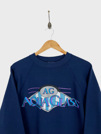 90's Aqua Glass USA Made Vintage Sweatshirt Size L