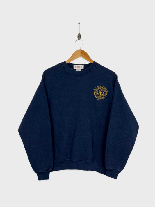 90's St. Francis Embroidered Vintage Sweatshirt Size 12