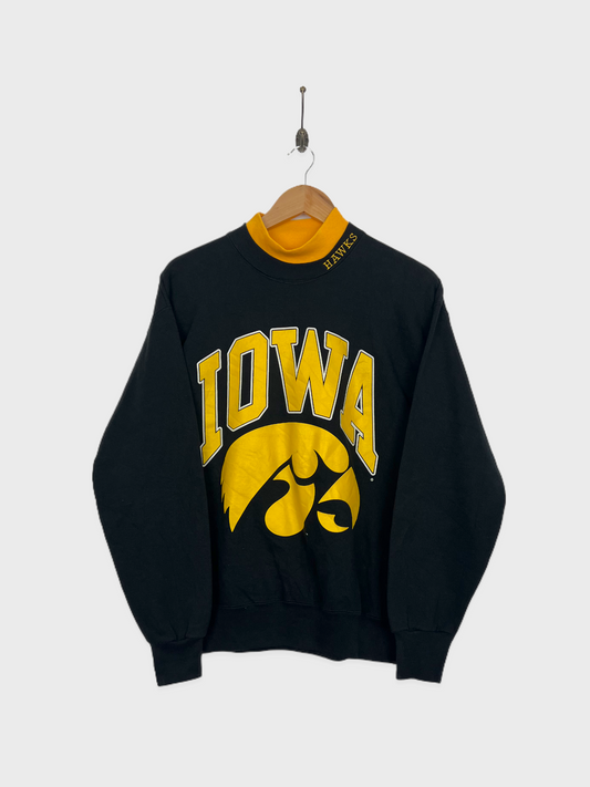 90's Iowa Hawkeyes USA Made Mock-Neck Vintage Sweatshirt Size 8